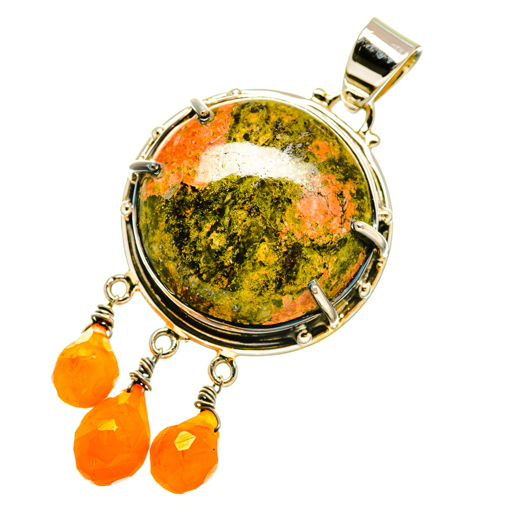 Unakite Pendants handcrafted by Ana Silver Co - PD5065