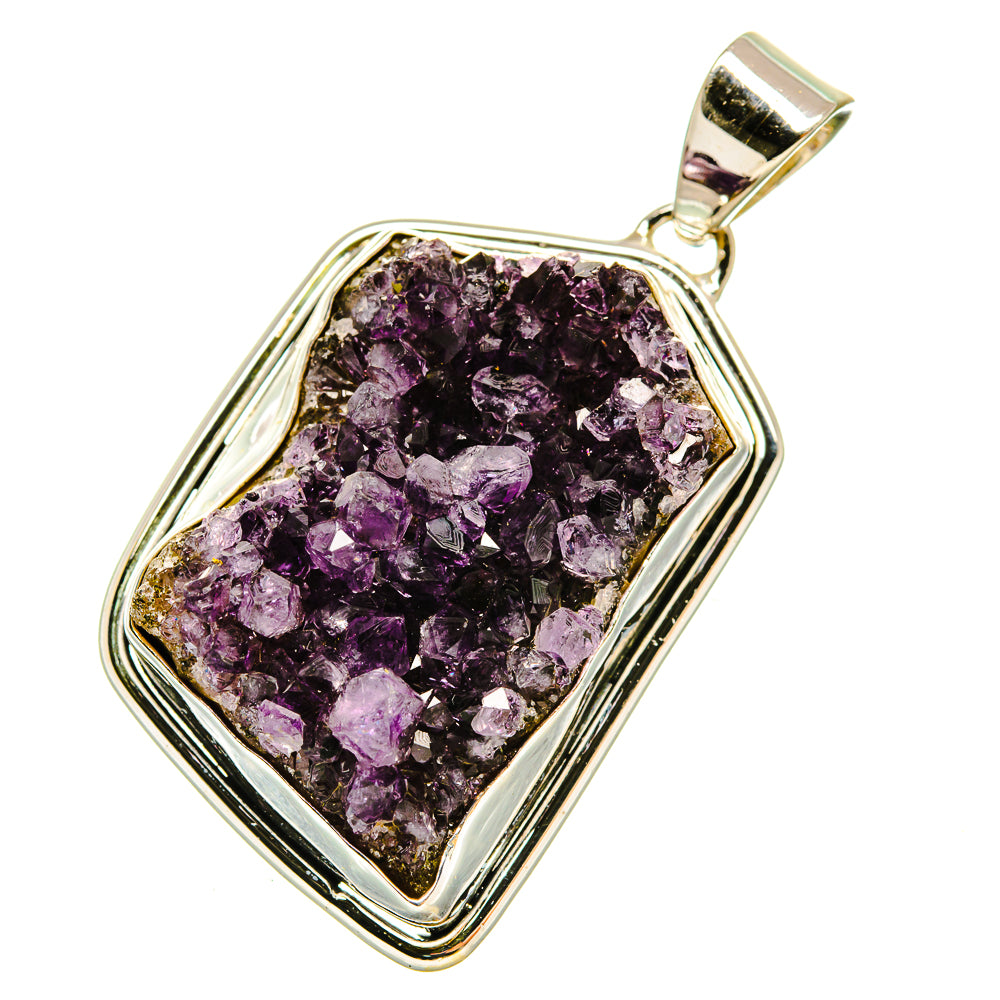 Amethyst Crystal Pendants handcrafted by Ana Silver Co - PD5090