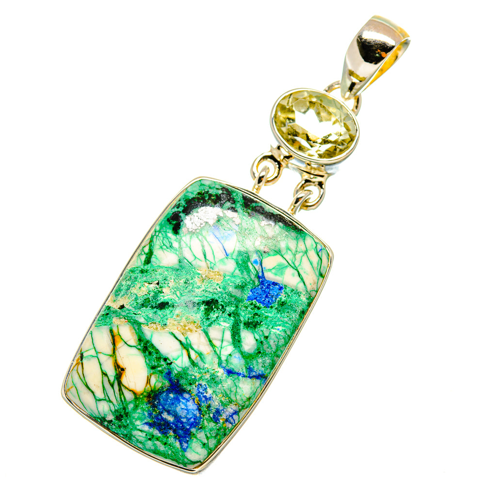 Azurite Pendants handcrafted by Ana Silver Co - PD5096