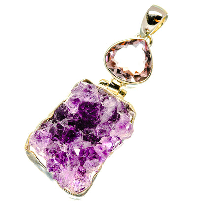 Amethyst Crystal Pendants handcrafted by Ana Silver Co - PD5098