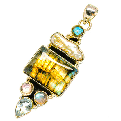 Labradorite Pendants handcrafted by Ana Silver Co - PD5101