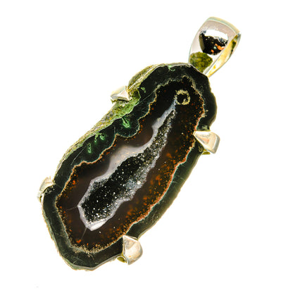 Coconut Geode Druzy Pendants handcrafted by Ana Silver Co - PD5122