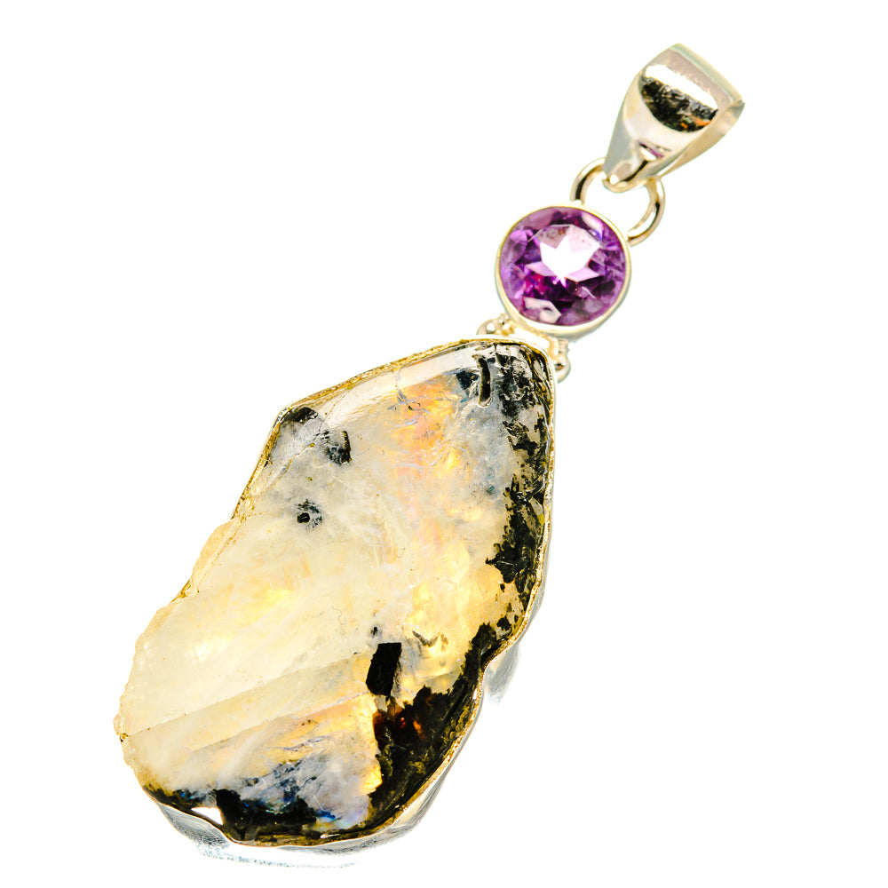 Rainbow Moonstone Pendants handcrafted by Ana Silver Co - PD5128