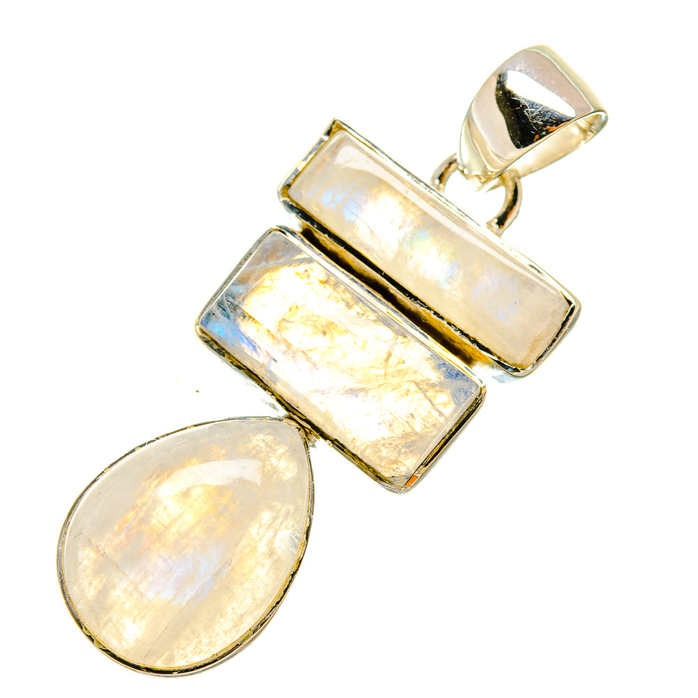 Rainbow Moonstone Pendants handcrafted by Ana Silver Co - PD5144