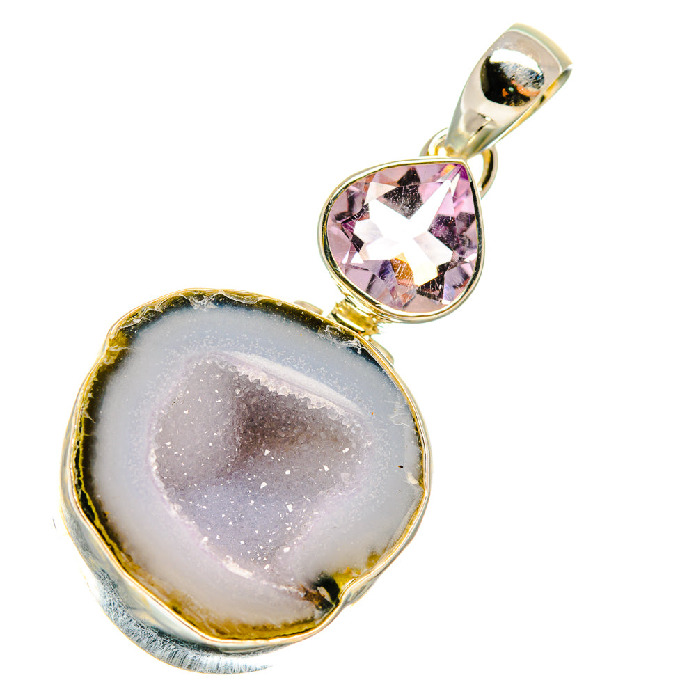 Coconut Geode Druzy Pendants handcrafted by Ana Silver Co - PD5150