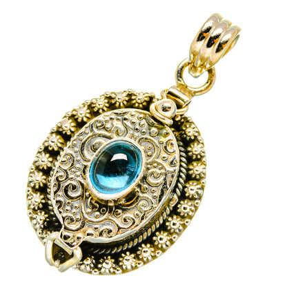 Blue Fluorite Pendants handcrafted by Ana Silver Co - PD5177