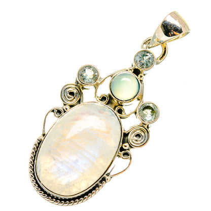 Rainbow Moonstone Pendants handcrafted by Ana Silver Co - PD5181