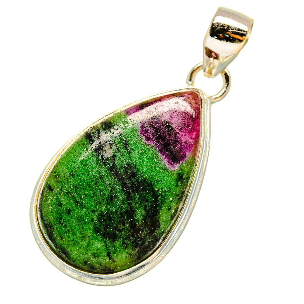 Ruby Zoisite Pendants handcrafted by Ana Silver Co - PD5182