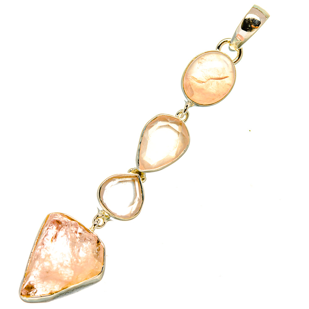 Rose Quartz Pendants handcrafted by Ana Silver Co - PD5190