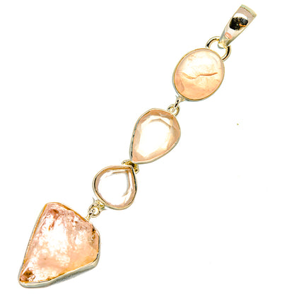 Rose Quartz Pendants handcrafted by Ana Silver Co - PD5190