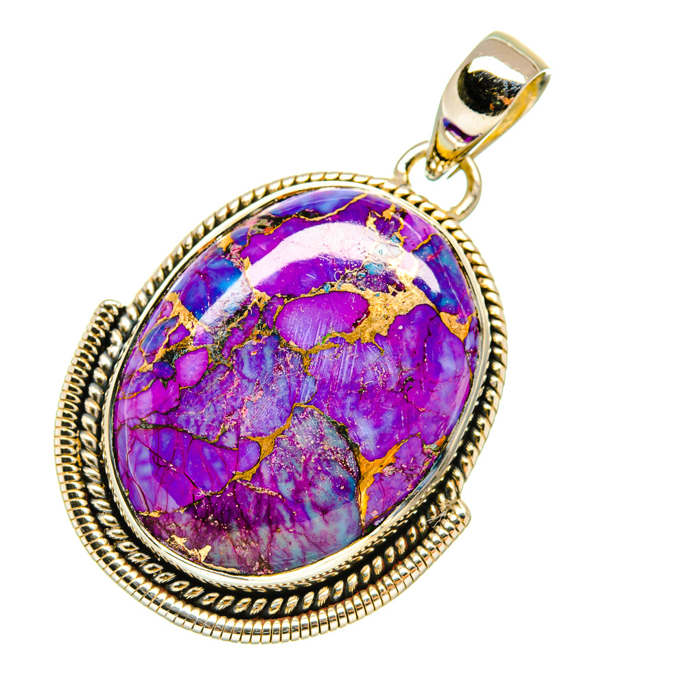 Purple Copper Composite Turquoise Pendants handcrafted by Ana Silver Co - PD5211
