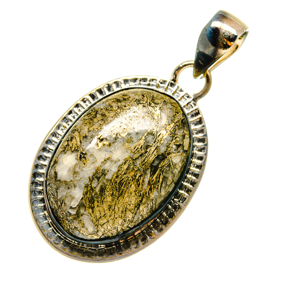 Pyrite Agate Pendants handcrafted by Ana Silver Co - PD5215 - Photo 2