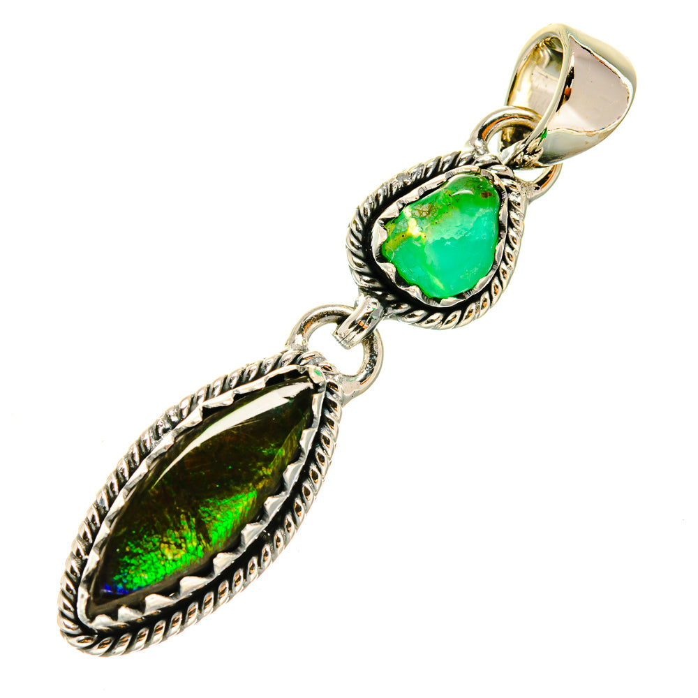 Ammolite Pendants handcrafted by Ana Silver Co - PD5226