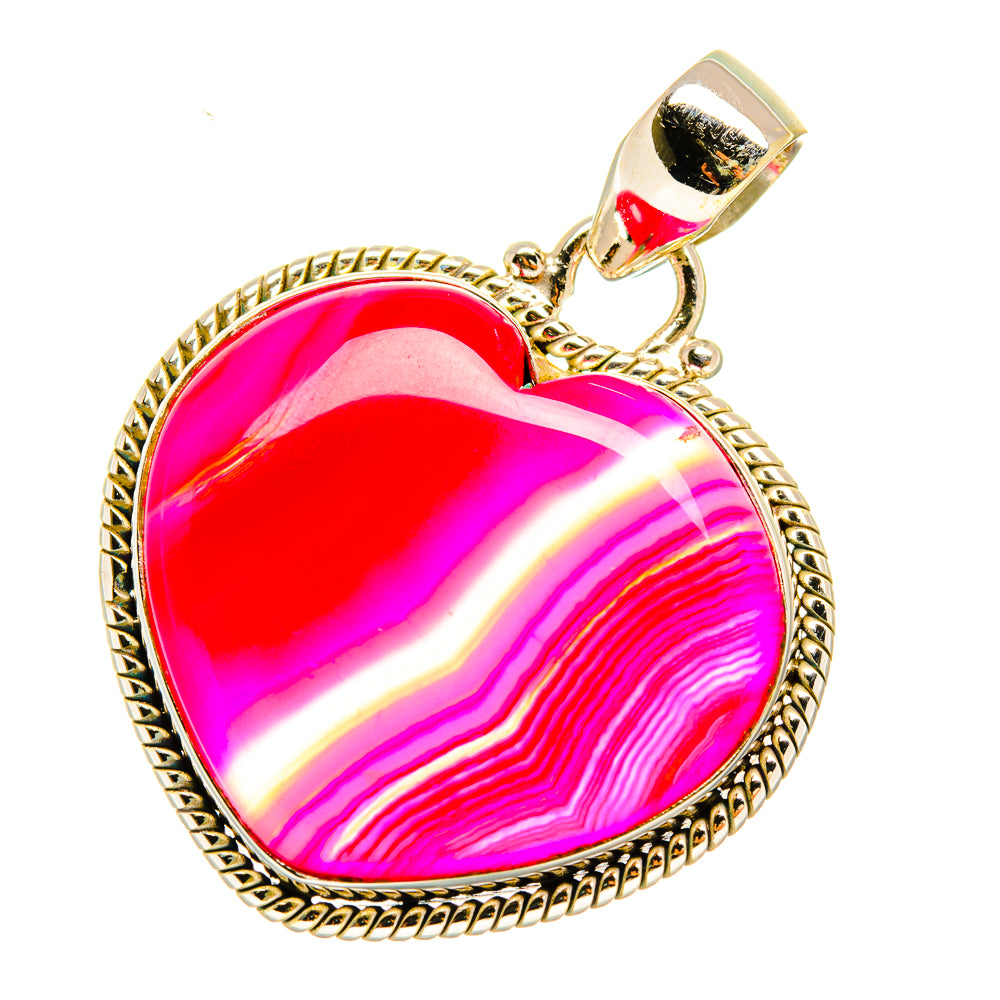 Pink Botswana Agate Pendants handcrafted by Ana Silver Co - PD5227