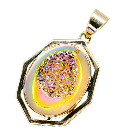 Titanium Druzy Pendants handcrafted by Ana Silver Co - PD5236