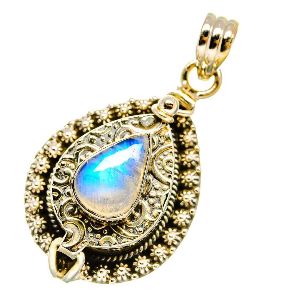 Rainbow Moonstone Pendants handcrafted by Ana Silver Co - PD5237