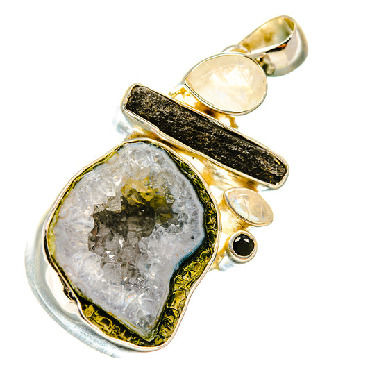 Coconut Geode Druzy Pendants handcrafted by Ana Silver Co - PD5238