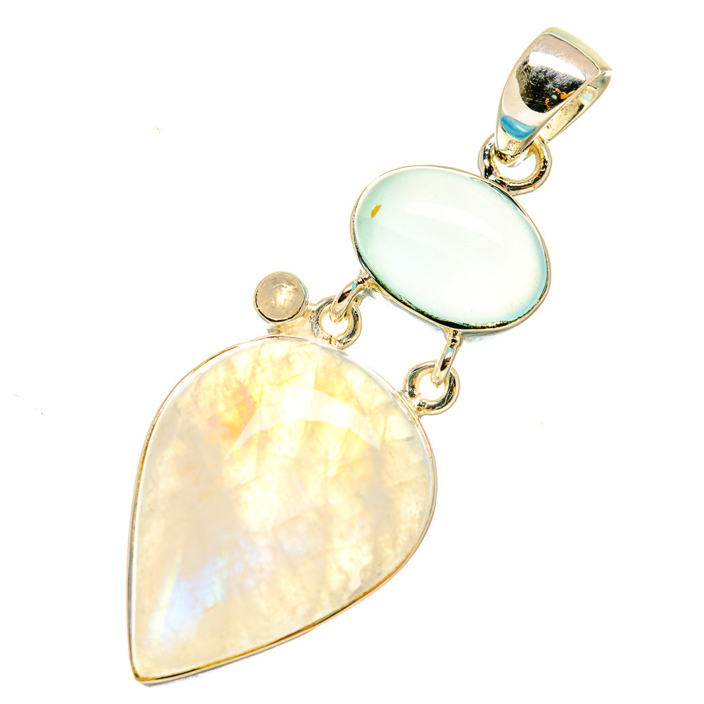 Rainbow Moonstone Pendants handcrafted by Ana Silver Co - PD5253