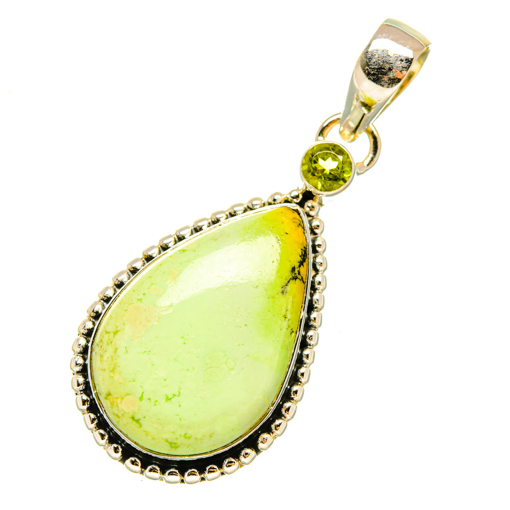Lemon Chrysoprase Pendants handcrafted by Ana Silver Co - PD5256