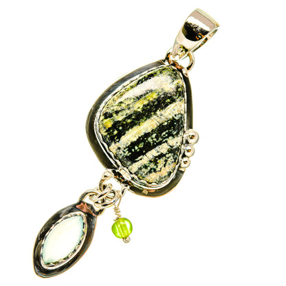 Green Vein Jasper Pendants handcrafted by Ana Silver Co - PD5263