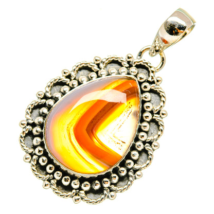 Botswana Agate Pendants handcrafted by Ana Silver Co - PD5279