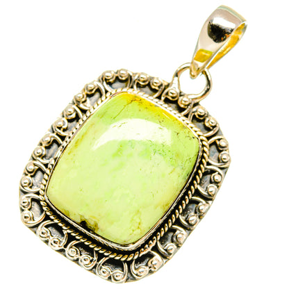 Lemon Chrysoprase Pendants handcrafted by Ana Silver Co - PD5283