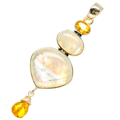 Rainbow Moonstone Pendants handcrafted by Ana Silver Co - PD5284