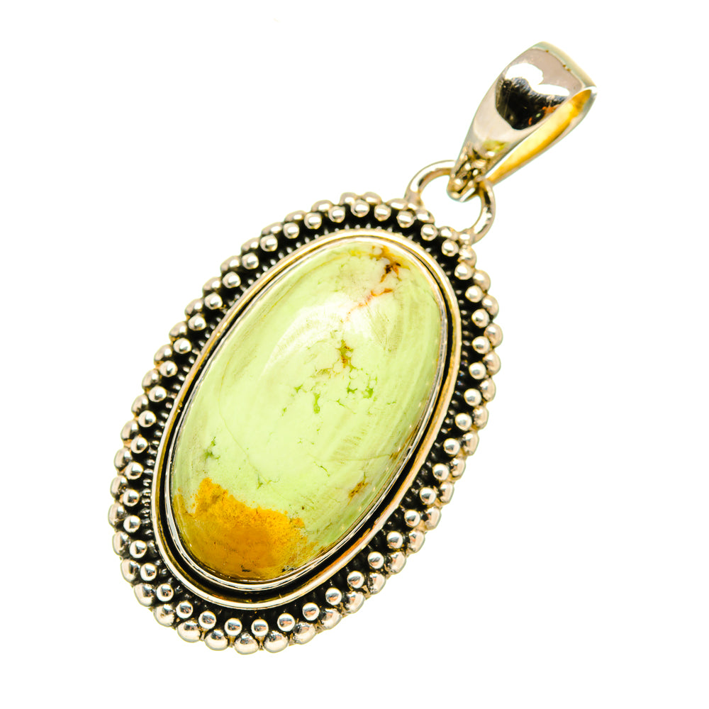 Lemon Chrysoprase Pendants handcrafted by Ana Silver Co - PD5292