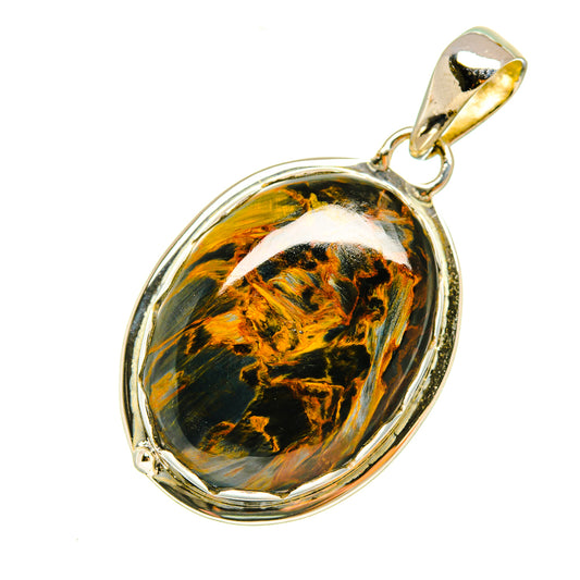 Golden Pietersite Pendants handcrafted by Ana Silver Co - PD5300