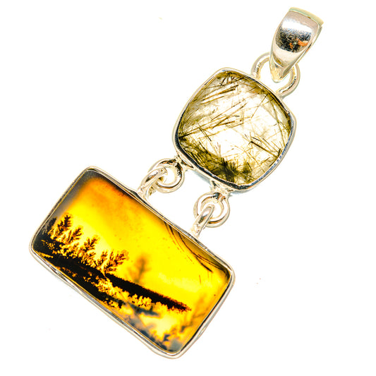 Scenic Dendritic Agate Pendants handcrafted by Ana Silver Co - PD5302