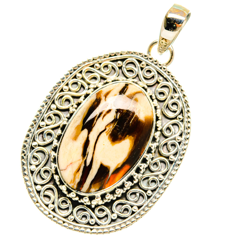 Peanut Wood Jasper Pendants handcrafted by Ana Silver Co - PD5317
