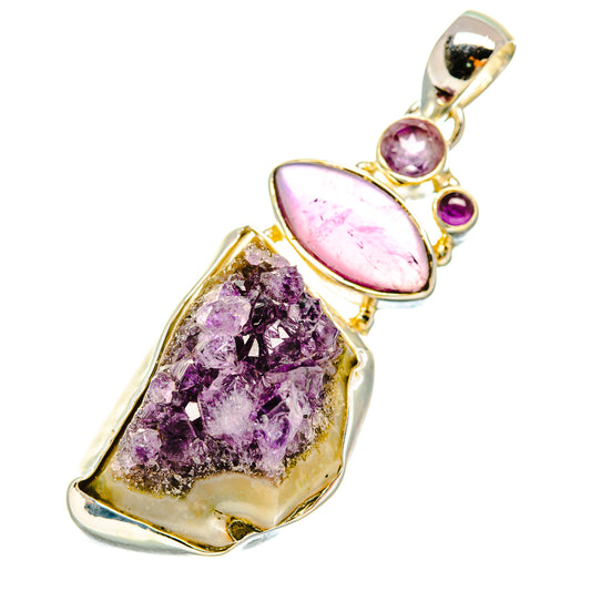 Amethyst Crystal Pendants handcrafted by Ana Silver Co - PD5366