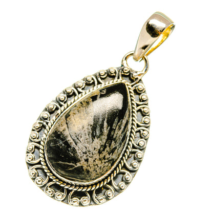 Chrysanthemum Stone Pendants handcrafted by Ana Silver Co - PD5377