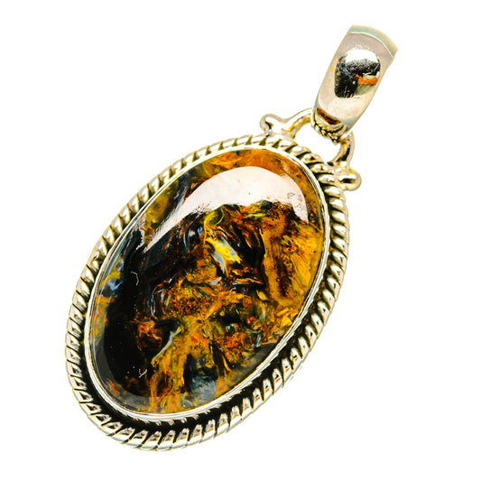 Golden Pietersite Pendants handcrafted by Ana Silver Co - PD5391