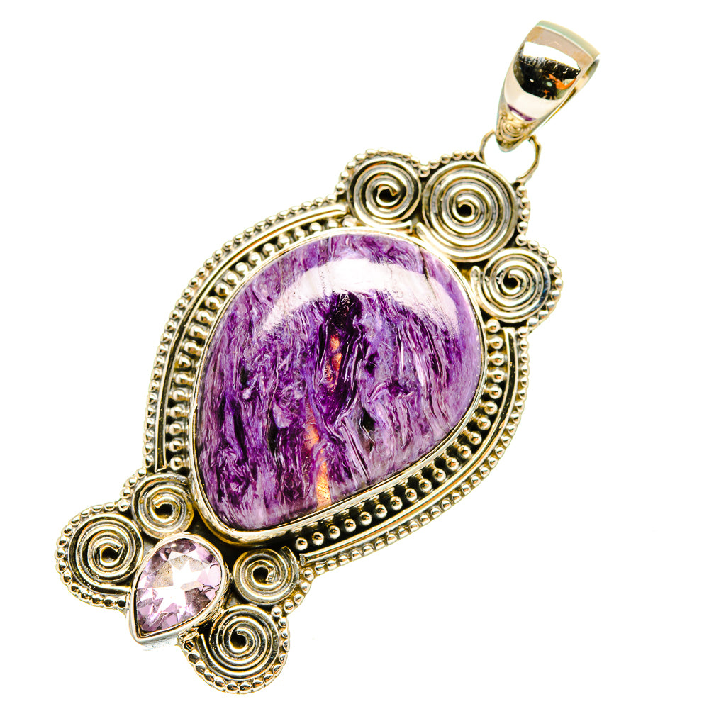Charoite Pendants handcrafted by Ana Silver Co - PD5393