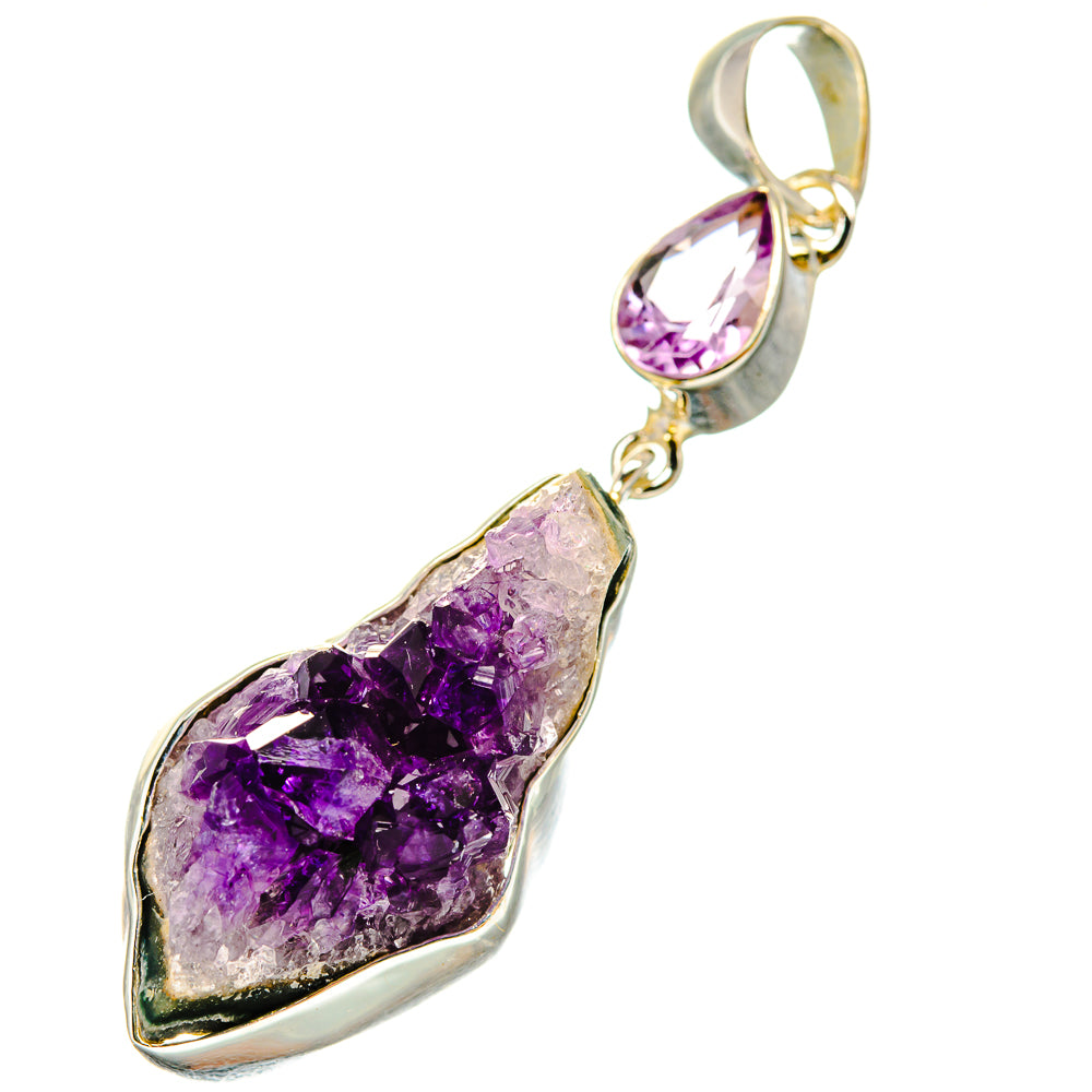 Amethyst Crystal Pendants handcrafted by Ana Silver Co - PD5416
