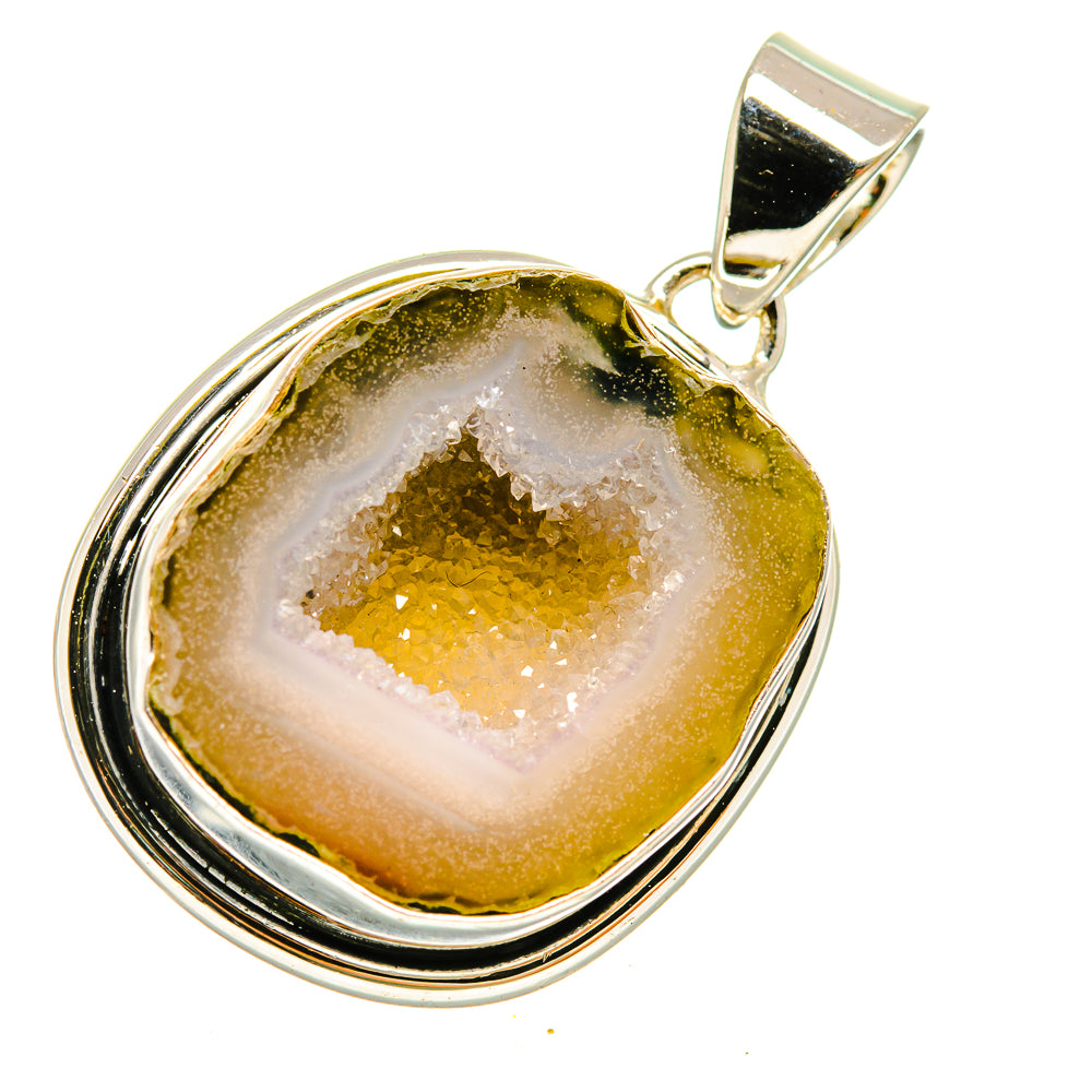 Coconut Geode Druzy Pendants handcrafted by Ana Silver Co - PD5424