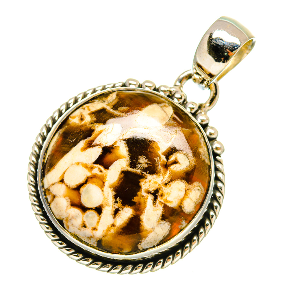 Peanut Wood Jasper Pendants handcrafted by Ana Silver Co - PD5440
