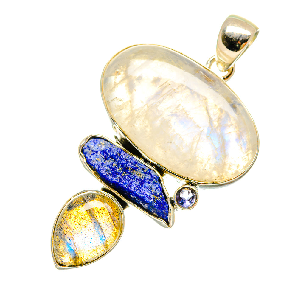 Rainbow Moonstone Pendants handcrafted by Ana Silver Co - PD5508