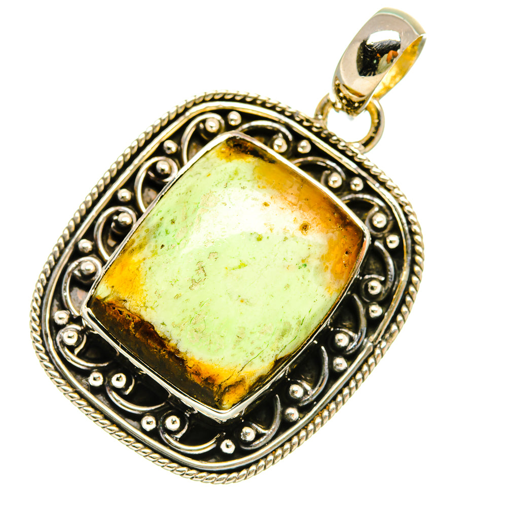 Lemon Chrysoprase Pendants handcrafted by Ana Silver Co - PD5521