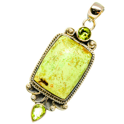 Lemon Chrysoprase Pendants handcrafted by Ana Silver Co - PD5579