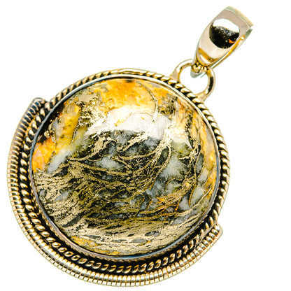 Pyrite Agate Pendants handcrafted by Ana Silver Co - PD5601