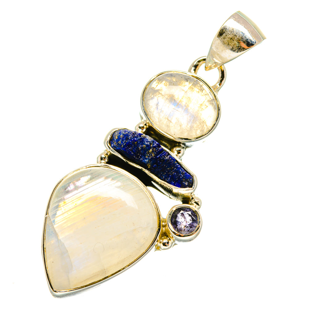 Rainbow Moonstone Pendants handcrafted by Ana Silver Co - PD5614