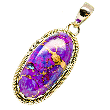 Purple Copper Composite Turquoise Pendants handcrafted by Ana Silver Co - PD5634
