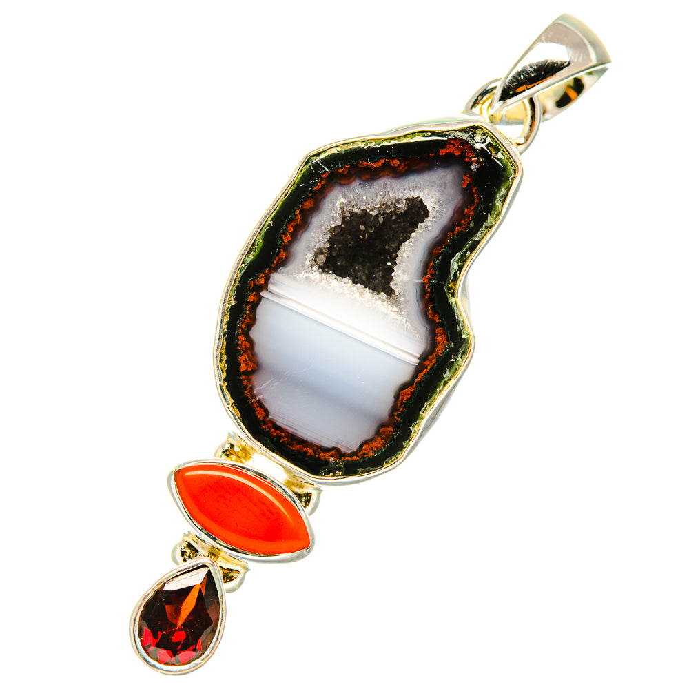 Coconut Geode Druzy Pendants handcrafted by Ana Silver Co - PD5640