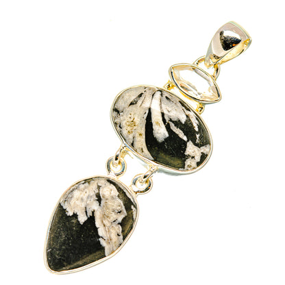Chrysanthemum Stone Pendants handcrafted by Ana Silver Co - PD5641