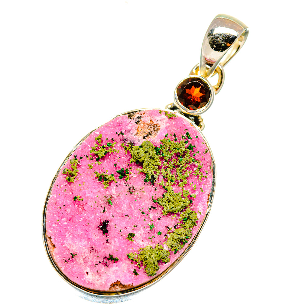Cobalto Calcite Druzy Pendants handcrafted by Ana Silver Co - PD5655