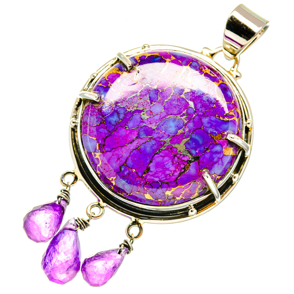 Purple Copper Composite Turquoise Pendants handcrafted by Ana Silver Co - PD5681
