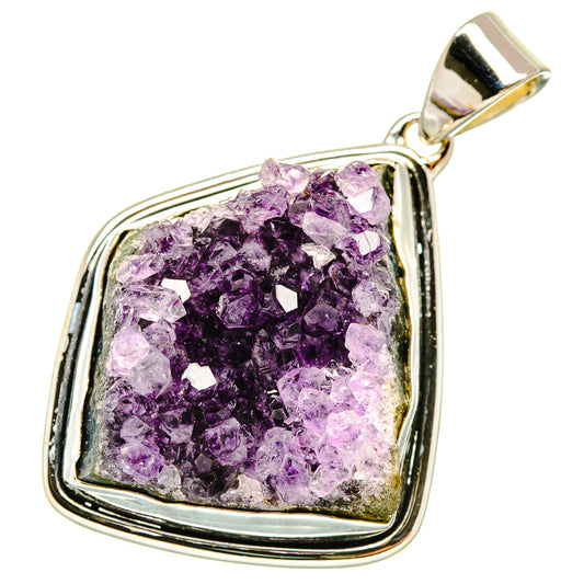 Amethyst Crystal Pendants handcrafted by Ana Silver Co - PD5686