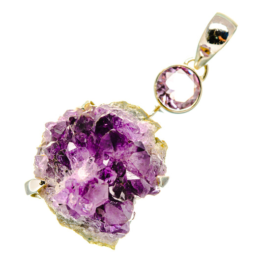 Amethyst Crystal Pendants handcrafted by Ana Silver Co - PD5710